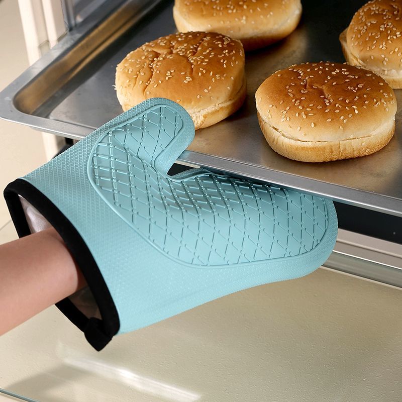 2 buah sarung tangan insulasi  - Oven Mitt Silicone ulasan dan harga