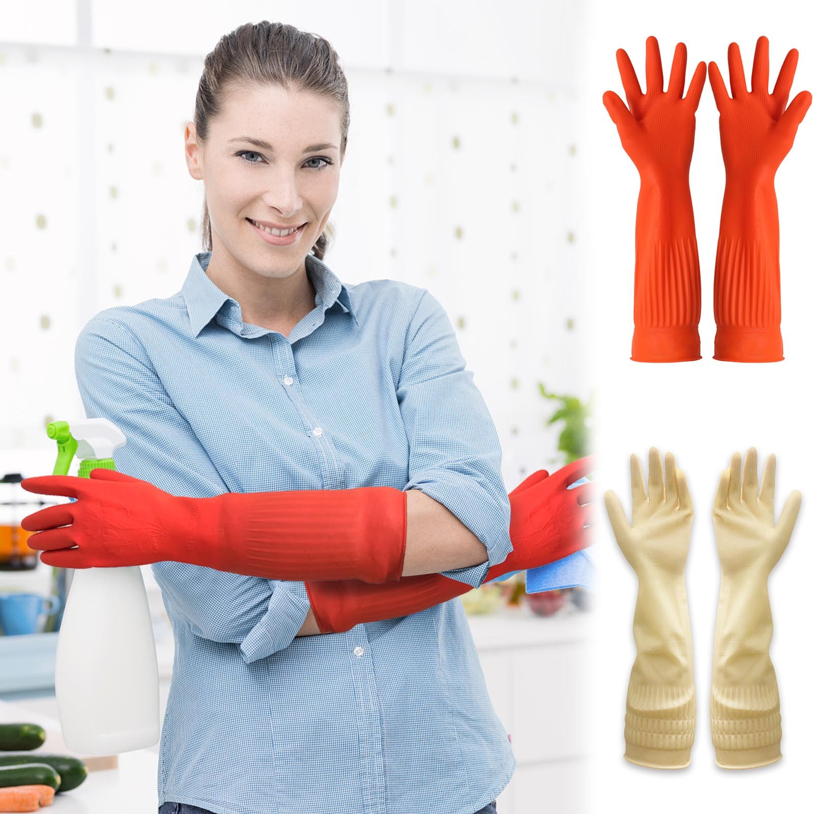 1 Pasang Sarung Tangan Pembers - Dish Glove Rubber ulasan dan harga